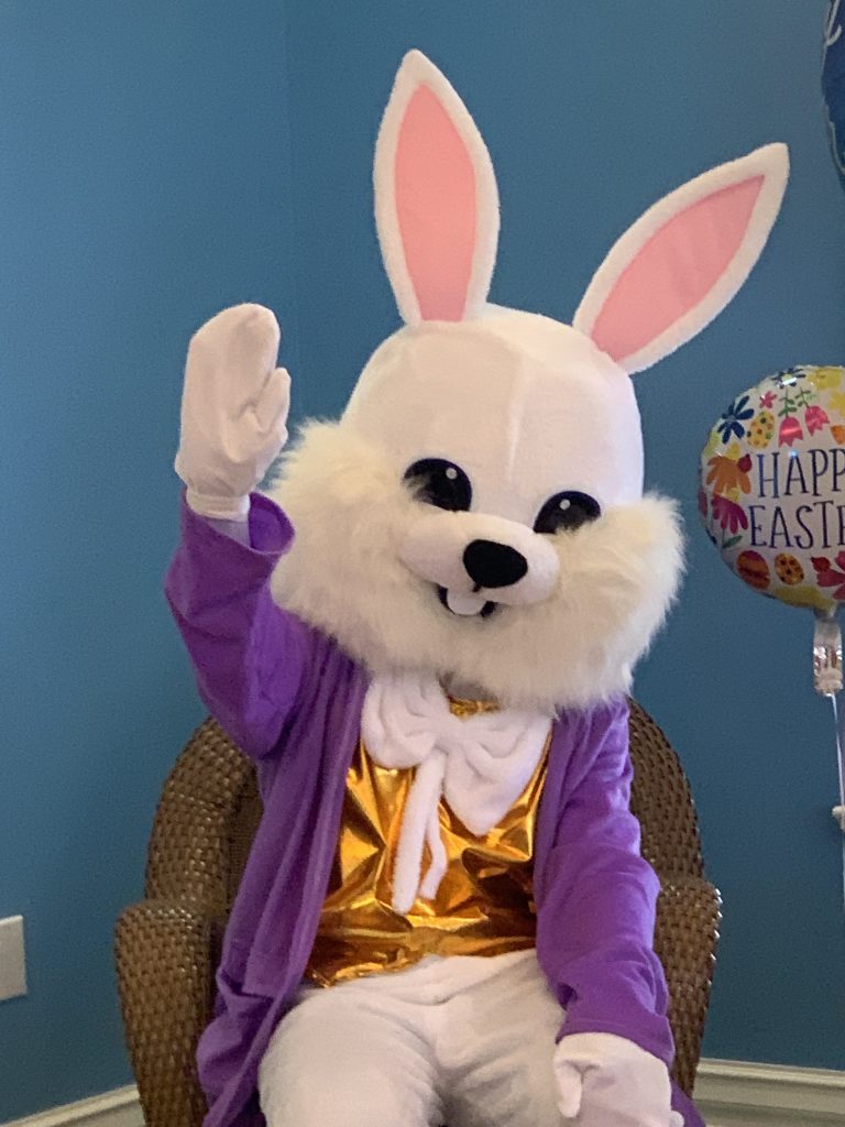 Dressy Easter Bunny for photos